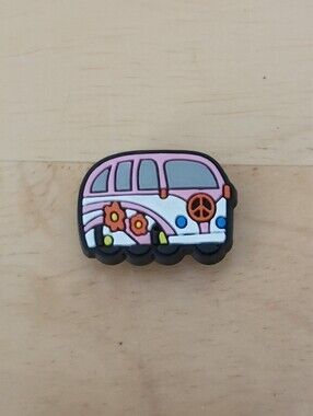 10 for $10 Jibbitz Croc Charms - Hippie Van Peace Flowers 2 - New Shoe Charm